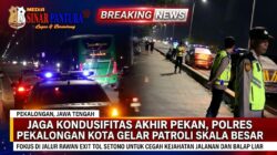 Jaga Kondusifitas Akhir Pekan, Polres Pekalongan Kota Gelar Patroli Skala Besar di Jalur Rawan