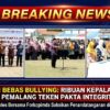 Tegaskan Komitmen Sekolah Bebas Bullying, Ribuan Kepala Sekolah di Pemalang Teken Pakta Integritas