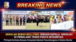 Tegaskan Komitmen Sekolah Bebas Bullying, Ribuan Kepala Sekolah di Pemalang Teken Pakta Integritas